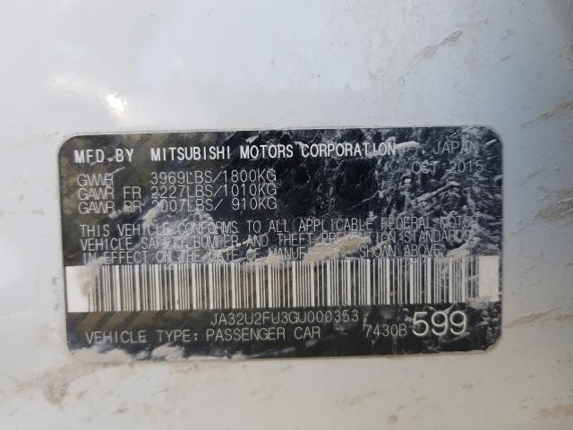 Photo 9 VIN: JA32U2FU3GU000353 - MITSUBISHI LANCER ES 