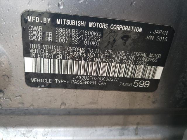 Photo 11 VIN: JA32U2FU3GU008372 - MITSUBISHI LANCER ES 