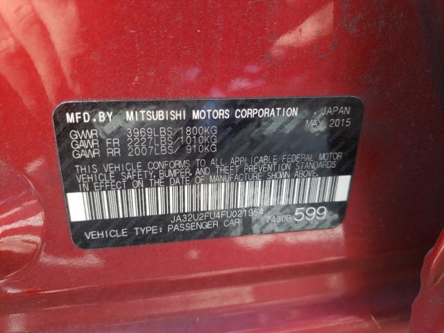 Photo 9 VIN: JA32U2FU4FU021954 - MITSUBISHI LANCER ES 