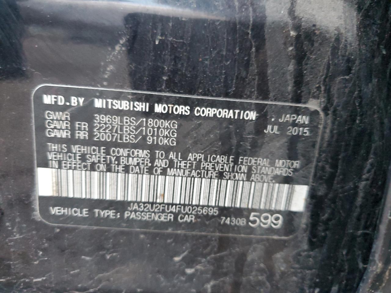 Photo 11 VIN: JA32U2FU4FU025695 - MITSUBISHI LANCER 