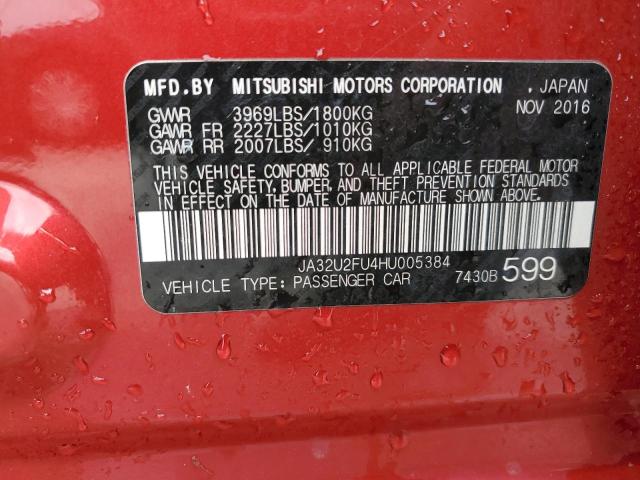 Photo 11 VIN: JA32U2FU4HU005384 - MITSUBISHI LANCER ES 