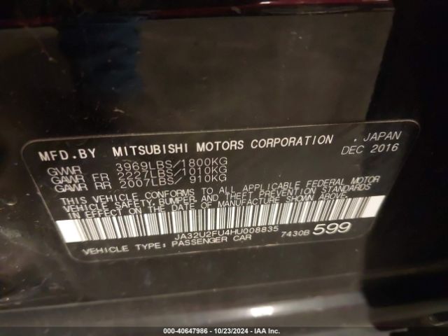 Photo 8 VIN: JA32U2FU4HU008835 - MITSUBISHI LANCER 