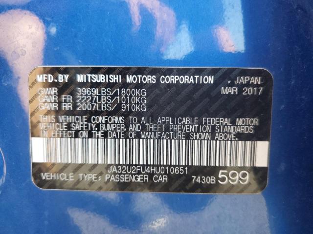 Photo 12 VIN: JA32U2FU4HU010651 - MITSUBISHI LANCER ES 