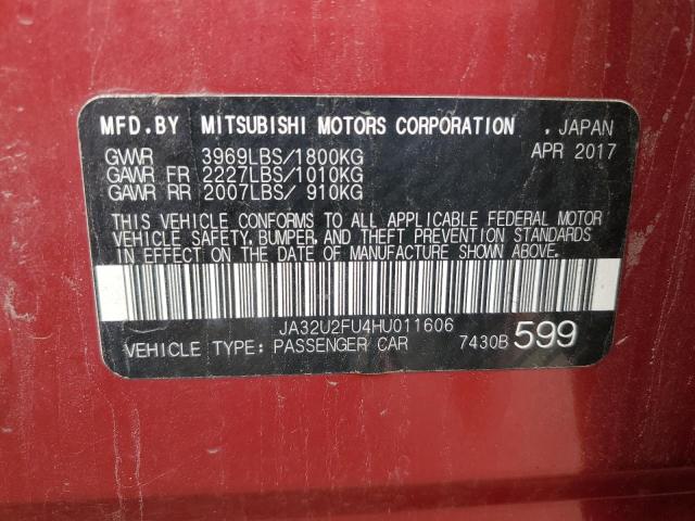 Photo 11 VIN: JA32U2FU4HU011606 - MITSUBISHI LANCER 