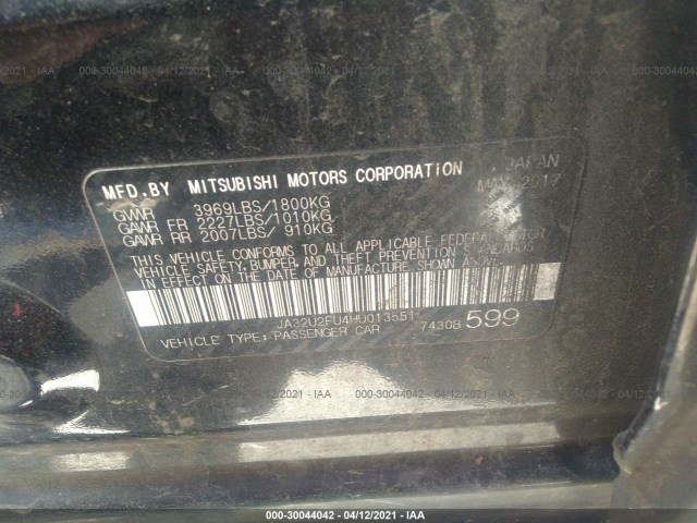 Photo 8 VIN: JA32U2FU4HU013551 - MITSUBISHI LANCER 