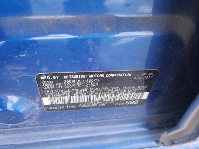 Photo 9 VIN: JA32U2FU4HU016286 - MITSUBISHI LANCER ES 