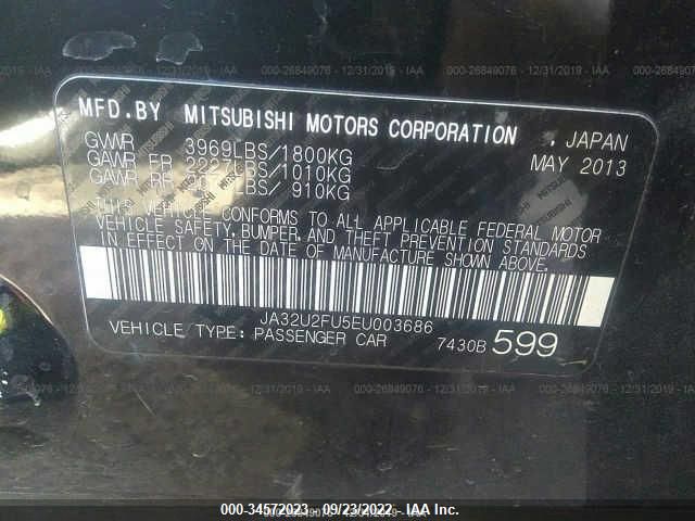 Photo 8 VIN: JA32U2FU5EU003686 - MITSUBISHI LANCER 