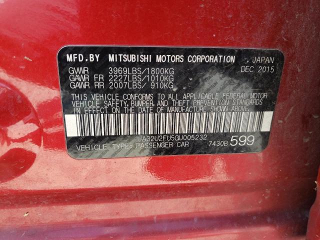 Photo 11 VIN: JA32U2FU5GU005232 - MITSUBISHI LANCER 