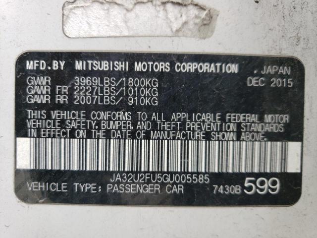 Photo 11 VIN: JA32U2FU5GU005585 - MITSUBISHI LANCER ES 