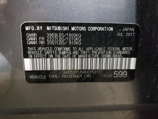 Photo 9 VIN: JA32U2FU5HU015311 - MITSUBISHI LANCER ES 