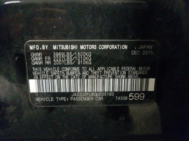 Photo 9 VIN: JA32U2FU6GU005160 - MITSUBISHI LANCER ES 