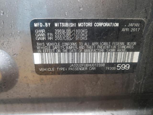 Photo 9 VIN: JA32U2FU6HU012398 - MITSUBISHI LANCER ES 