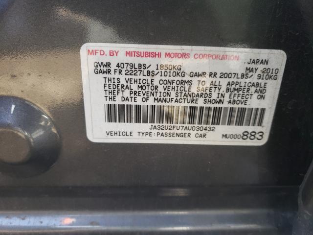 Photo 9 VIN: JA32U2FU7AU030432 - MITSUBISHI LANCER 