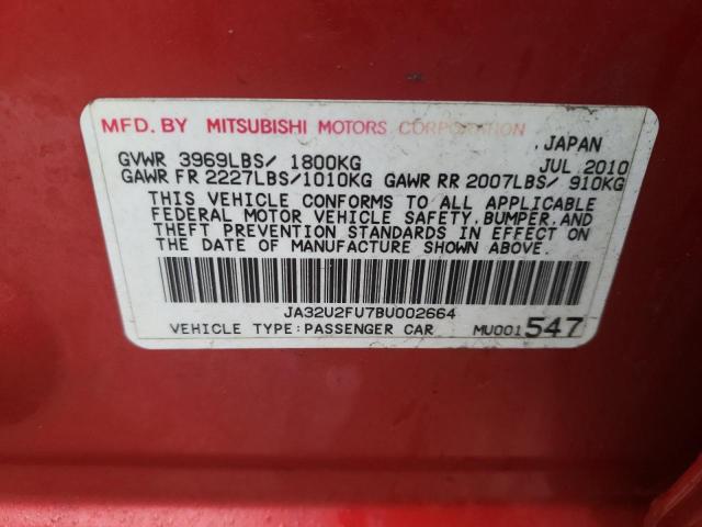 Photo 11 VIN: JA32U2FU7BU002664 - MITSUBISHI LANCER 