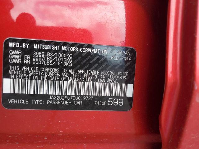 Photo 11 VIN: JA32U2FU7EU019727 - MITSUBISHI LANCER 