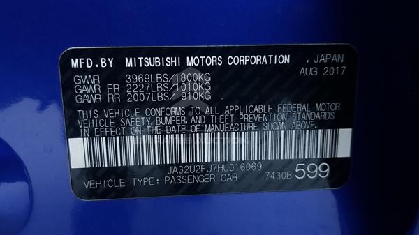 Photo 2 VIN: JA32U2FU7HU016069 - MITSUBISHI LANCER 