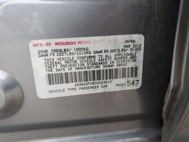 Photo 11 VIN: JA32U2FU8CU023010 - MITSUBISHI LANCER 