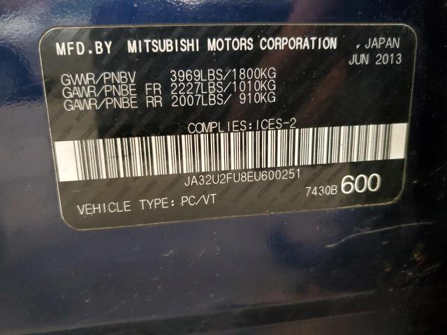 Photo 11 VIN: JA32U2FU8EU600251 - MITSUBISHI LANCER 