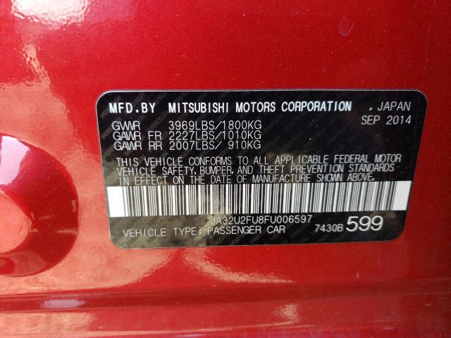 Photo 9 VIN: JA32U2FU8FU006597 - MITSUBISHI LANCER 