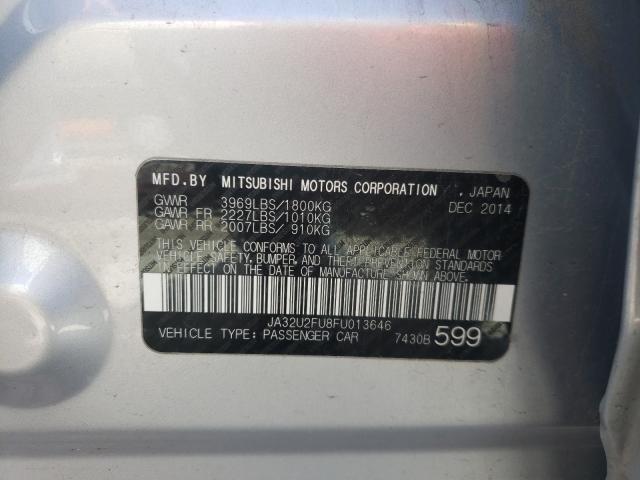 Photo 9 VIN: JA32U2FU8FU013646 - MITSUBISHI LANCER 