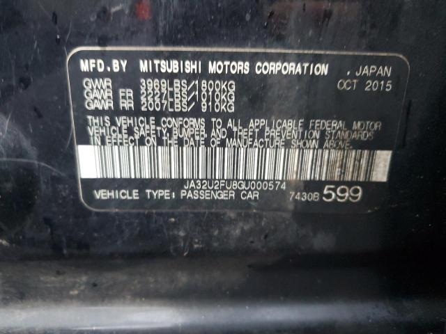 Photo 11 VIN: JA32U2FU8GU000574 - MITSUBISHI LANCER 