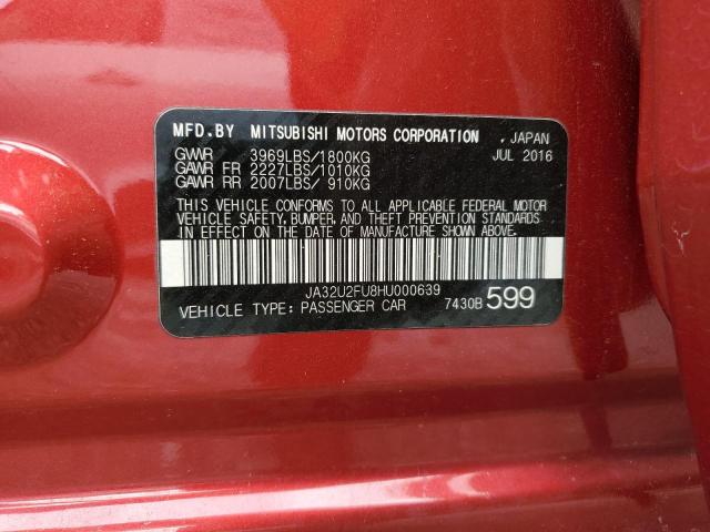 Photo 12 VIN: JA32U2FU8HU000639 - MITSUBISHI LANCER ES 