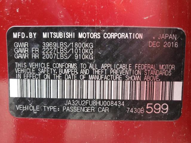 Photo 11 VIN: JA32U2FU8HU008434 - MITSUBISHI LANCER 