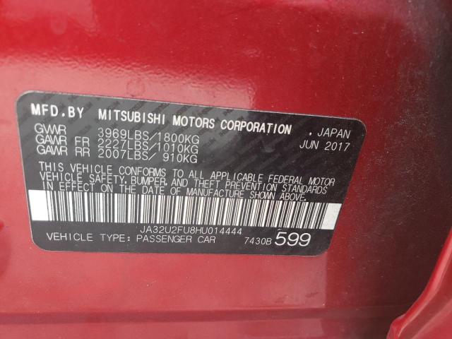 Photo 9 VIN: JA32U2FU8HU014444 - MITSUBISHI LANCER ES 