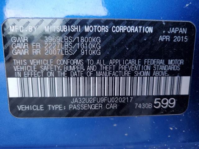 Photo 11 VIN: JA32U2FU9FU020217 - MITSUBISHI LANCER 