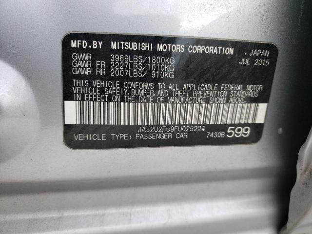 Photo 9 VIN: JA32U2FU9FU025224 - MITSUBISHI LANCER ES 