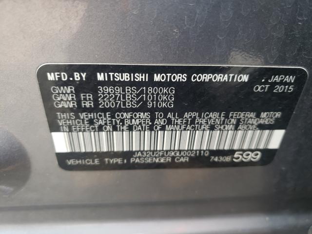 Photo 9 VIN: JA32U2FU9GU002110 - MITSUBISHI LANCER ES 