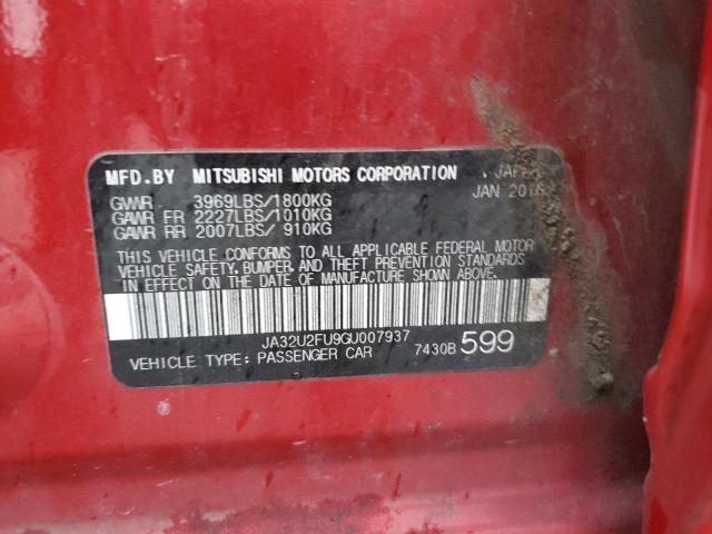 Photo 12 VIN: JA32U2FU9GU007937 - MITSUBISHI LANCER 