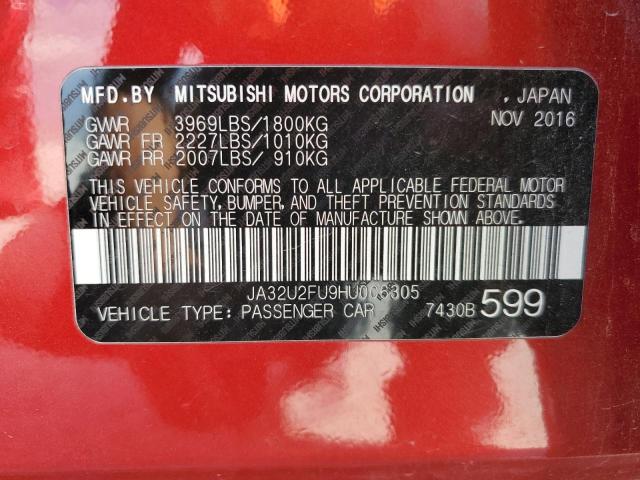 Photo 11 VIN: JA32U2FU9HU006305 - MITSUBISHI LANCER ES 