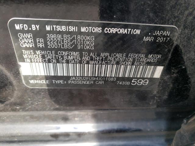 Photo 11 VIN: JA32U2FU9HU011083 - MITSUBISHI LANCER ES 