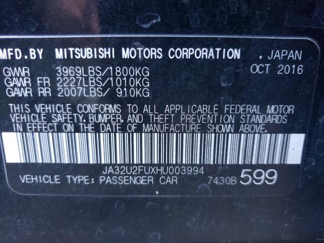 Photo 9 VIN: JA32U2FUXHU003994 - MITSUBISHI LANCER ES 