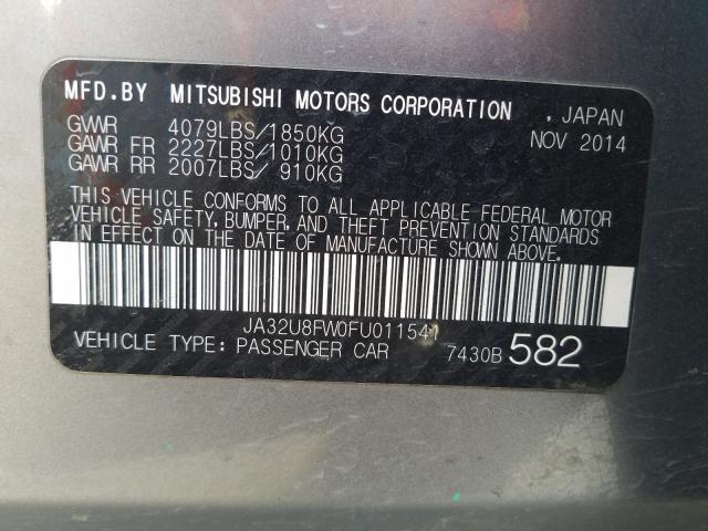 Photo 9 VIN: JA32U8FW0FU011541 - MITSUBISHI LANCER 