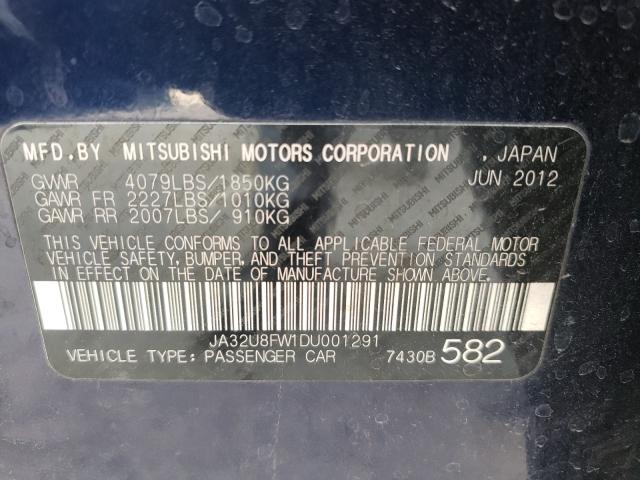 Photo 9 VIN: JA32U8FW1DU001291 - MITSUBISHI LANCER 