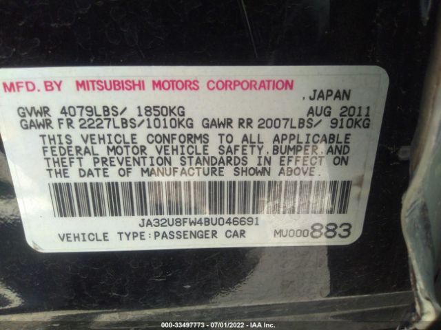 Photo 8 VIN: JA32U8FW4BU046691 - MITSUBISHI LANCER 