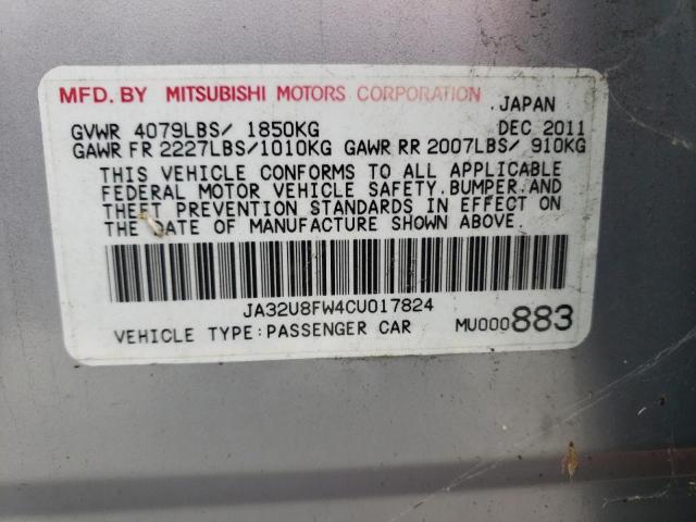 Photo 11 VIN: JA32U8FW4CU017824 - MITSUBISHI LANCER 