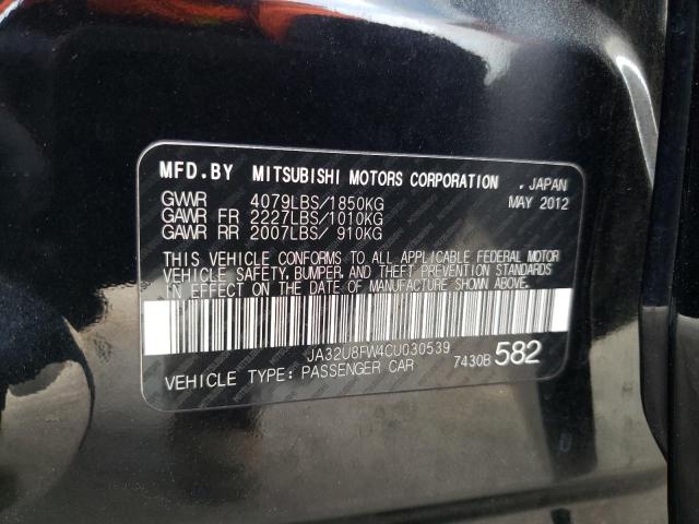 Photo 11 VIN: JA32U8FW4CU030539 - MITSUBISHI LANCER SE 