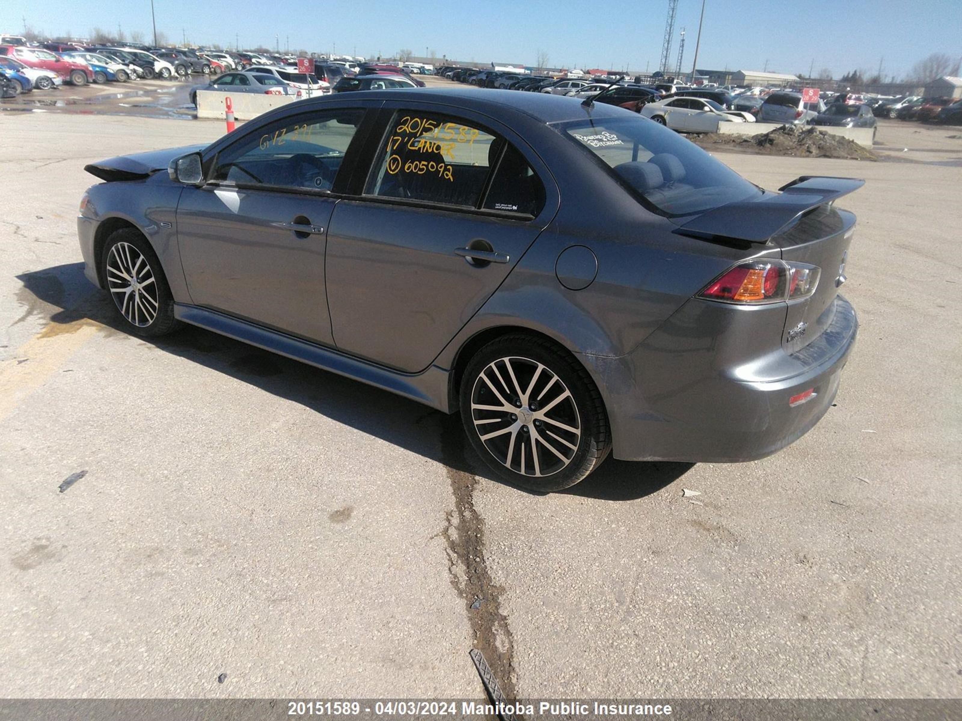 Photo 2 VIN: JA32U8FW5HU605092 - MITSUBISHI LANCER 