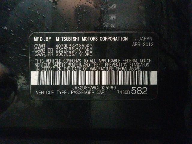 Photo 9 VIN: JA32U8FW8CU025960 - MITSUBISHI LANCER 