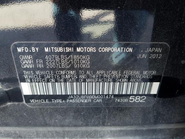 Photo 9 VIN: JA32U8FW9DU001474 - MITSUBISHI LANCER GT 