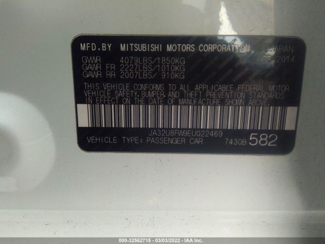 Photo 8 VIN: JA32U8FW9EU022469 - MITSUBISHI LANCER 