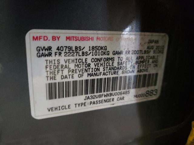 Photo 11 VIN: JA32U8FWXBU006485 - MITSUBISHI LANCER GTS 