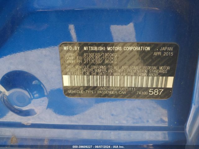 Photo 8 VIN: JA32V2FW0FU021111 - MITSUBISHI LANCER 