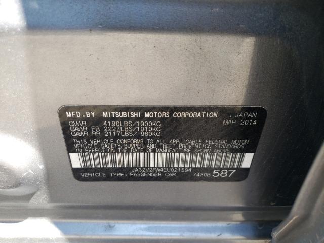 Photo 9 VIN: JA32V2FW4EU021594 - MITSUBISHI LANCER SE 