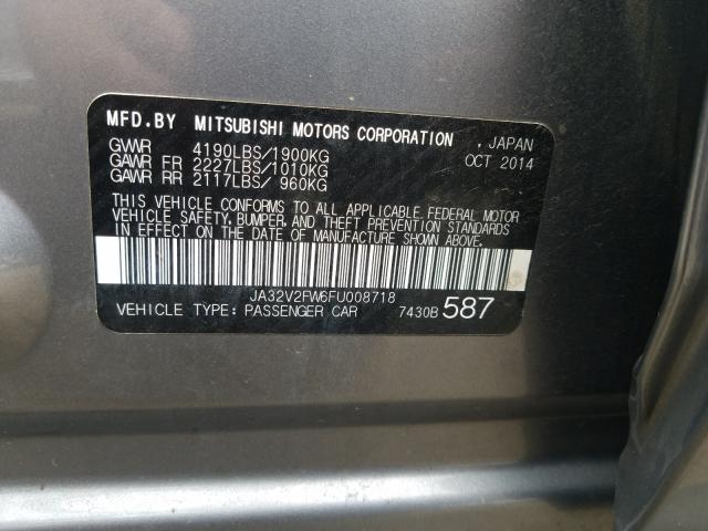 Photo 9 VIN: JA32V2FW6FU008718 - MITSUBISHI LANCER SE 