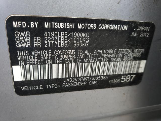 Photo 9 VIN: JA32V2FW7DU005985 - MITSUBISHI LANCER SE 