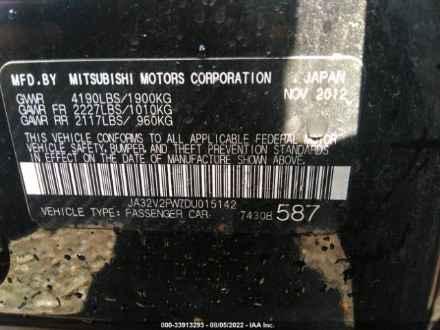 Photo 8 VIN: JA32V2FW7DU015142 - MITSUBISHI LANCER 